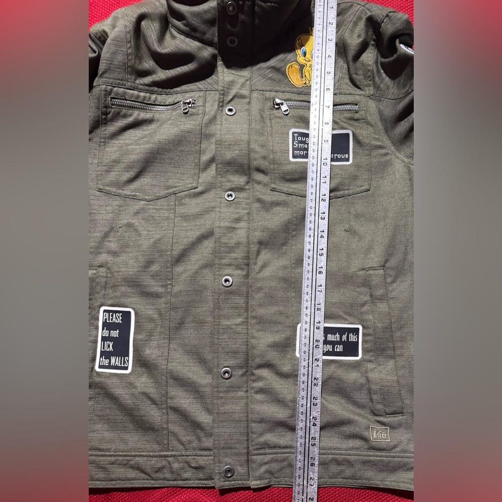 REI Bomber Jacket with Graphic Patches - Picture 12 of 13